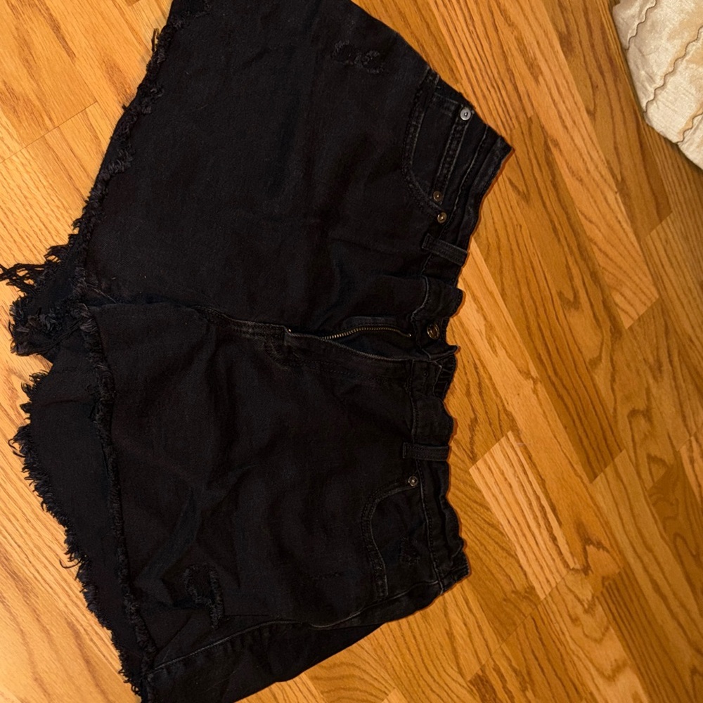 Aerie Black Jean Shorts